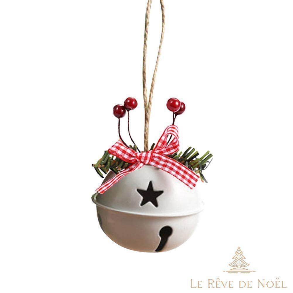 Cloche de Noël en Métal : Grelot Blanc